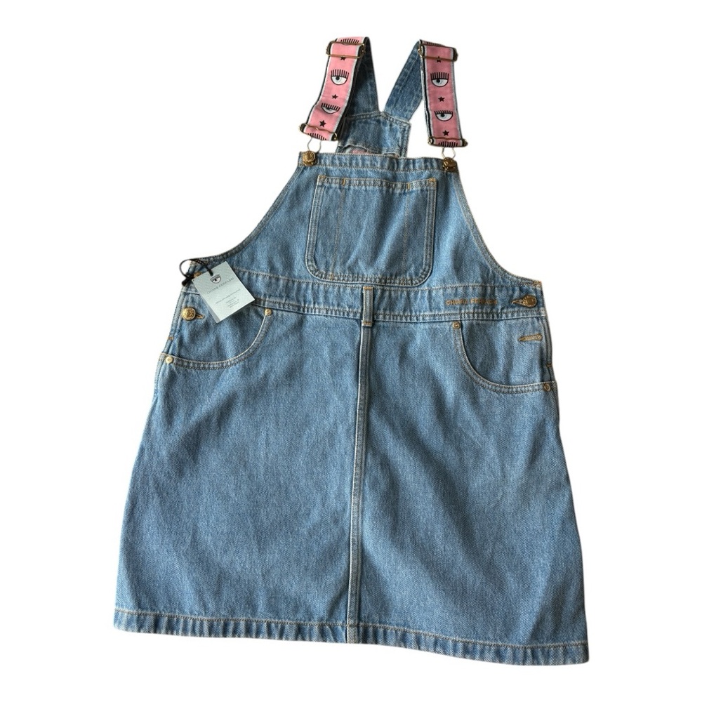 Chiara Ferragni Denim Overalls Mini Dress🌸